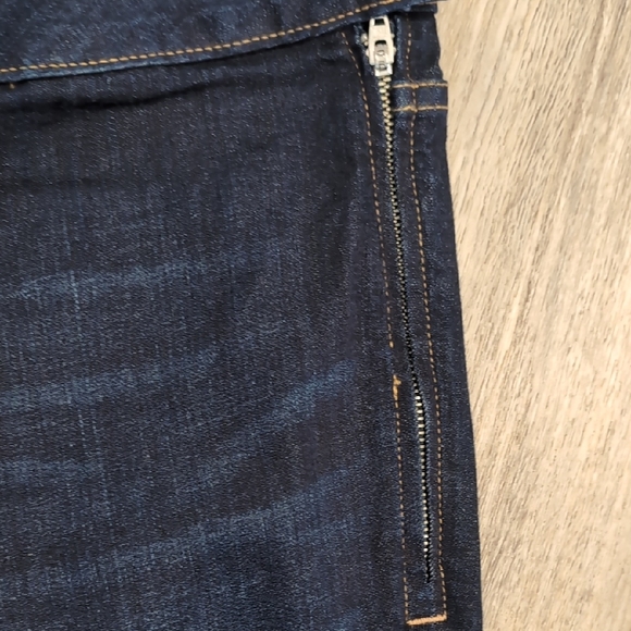 Good American Dark Indigo Skinny Jeans Size 16 Side Zipper - Picture 3 of 5